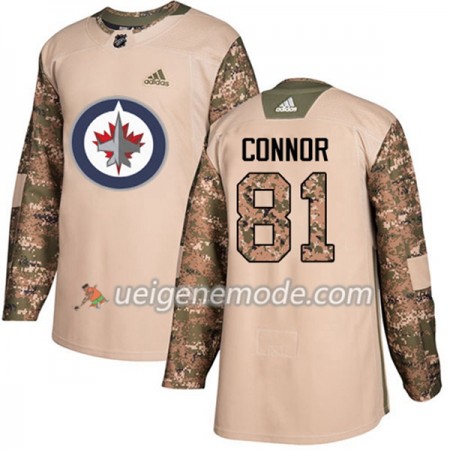 Herren Eishockey Winnipeg Jets Trikot Kyle Connor 81 Adidas 2017-2018 Camo Veterans Day Practice Authentic